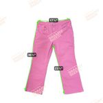 Pilcro  Yaya Mid-Rise Crop Flare‎ Bubble Gum Pink Jeans Size 33 EUC Denim Stretch Photo 5