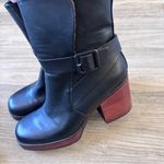 Kork-Ease Korks Black Leather Chunky Ankle Boots 7 Marci Booties Fall Classic Casual Photo 6