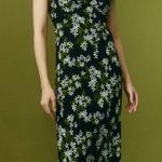Reformation  Lisola Green Floral Dress L Photo 2