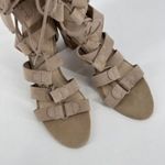 Marc Fisher Womens Paradox Caged Gladiator Heel Sandals Suede Shoes 7 Cutout Tan Photo 8
