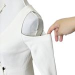 Alexis Bell Sleeve Mini Dress Women’s Size XS White Cold Shoulder Blazer Style Photo 8