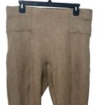 Spanx Faux Suede High Rise Leggings Camel Women’s Size PXL Shaping Pants Photo 2
