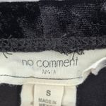 No Comment  Black Skinny Velour Pullon Stripe Legging Bottoms Pants S Small Photo 4