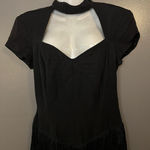 Geary Roark Kamisato Dress Womens 12 Black Fringe Flapper Open Back Cocktail Photo 0