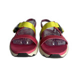 Sorel Sandals Womens Size 8.5 Pink Neon Yellow Platform Slingback Buckle Sport Photo 3