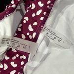 Maroon and White Two Piece Bikini Women’s Large Red Photo 3