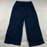 Briggs New York Washed Navy Linen Blend Wide Leg Lounge Pant L Photo 5