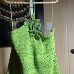 Anthropologie Farm Rio Halter Floral Ruffle Crochet Mini Dress Photo 4