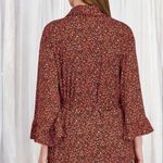 NEW Room Service Intimates Red Black Animal Print Super Soft & Cozy Robe S/M Photo 0