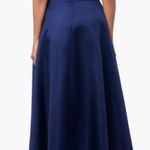 XScape  6334XP Off The Shoulder Organza Gown Navy Blue 6 Petite Photo 1