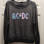 ACDC Women's size XS Graphic Band Logo Long Sleeve Lightweight Burnout T Photo 0