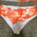 Tie Dye orange plus size women size 2X bathing suit 2 piece padded bra Photo 1
