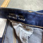 New American Eagle Curvy Super High Rise Flare Jeans Womens 14 Stretch Hippie Blue Size 14P Photo 7