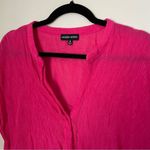 Modern Works Blouse Short Sleeve Pink V Photo 1