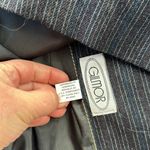 Vintage Gilmor Pinstripe Skirt Suit Set Gray 16 Photo 13