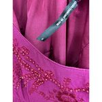 Free People  Tatiana Purple Beaded Long Sleeve Swing Mini Dress Women's Size 0 Photo 9