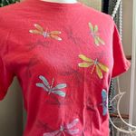Bohemian Colorful Dragonfly Graphic T Shirt Red Photo 1