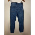 Reformation  Womens 25 Medium Wash High Waisted Frayed Hem Ankle Jeans Photo 4
