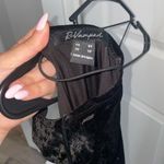 Revamped Black Womens Bodycon Velvet Dress Photo 1