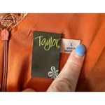 Taylor Orange Multicolor Paisley Maxi Dress Size Large Photo 3