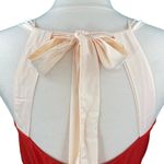 Lulus Lulu’s Red and Cream Mini Blouson Halter Dress Photo 7