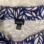 Rafaella Blue white patterned top shirt blouse  woman’s large EUC Photo 6