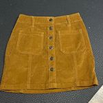 Mudd Junior Brown Front Button Corduroy mini Skirt Size 0 Photo 0