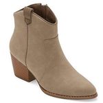 a.n.a  delno chunky heel western style ankle boots in light taupe NWT Photo 0