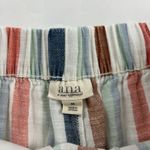 a.n.a. Earth Tone Striped Linen Blend Wide Leg Cropped Pant M Size M Photo 3