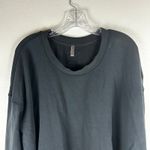 Free People FP Movement Oversized Black Sweatshirt Size Medium Long Relaxed Photo 3