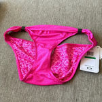 Oakley  impact banded hipster hibiscus size large pink bikini bottom NWT Photo 0