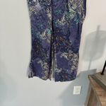 REWASH  Blue Paisley Print Wide Leg Pull On Pants Linen Blend Women’s Size Large Photo 1