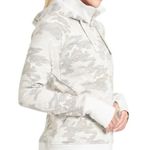 Athleta Triumph Hoodie Athletic Full Zip White Camo Sweatshirt Womens Size Large Photo 1