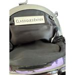 Classiques Entier Black Velvet Beaded Evening Purse Silver Chain Strap Gunmetal Photo 3