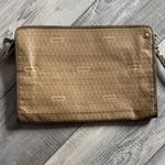 Vintage Tacchini Italian Leather Large Clutch Brown Photo 2