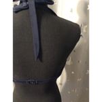 Boden Cheeta Bikini Top Size 6 Navy Blue Halterneck Photo 3