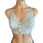 PINK - Victoria's Secret VS PINK Women’s Light Blue Medium Lace Bralette Photo 0