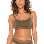 Calvin Klein  X REVOLVE ONE COTTON UNLINED BRALETTE IN MUTED PINE SIZE MEDIUM Photo 0