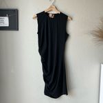 Amina Muaddi NEW Wolford  Black Ruched Stretch Jersey Sleeveless Mini‎ Dress M Photo 2