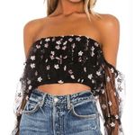 Lovers + Friends Juliana Top in Black and Pink XXS Photo 0