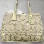 Coach Tartan Plaid Kiss-lock Carryall Lavender & Champagne Tote Photo 1