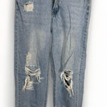 Shein Size 4 Light Wash Distressed Wide Leg Jeans 90s Mom Denim‎ Blue Photo 0