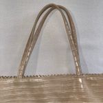 Carlos Falchi • Crocodile Embossed Tote Bag Faux Leather Large Roomy Gray Photo 6