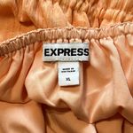 EXPRESS NWOT Orange Shimmer lines Ruffle Sleeve Crop Top Size XL Photo 3