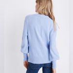 Madewell Cozy Yarn Periwinkle Blue V-Neck Sweater Photo 1