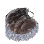 WOMENS PHOEBE AND JOSEPHINE‎ Fur LEATHER Fringe SHOULDER PURSE 14x9" Photo 2