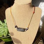 Handmade Black Lava Stone multi color Leather Choker Photo 0