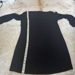 Vince  Black 100% Silk Boatneck Shift Exposed Back Zipper LBD Dress 4 = Small Photo 8