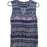 Dalia Collection SZ M multicolored patterned sleeveless blouse Photo 0