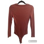 Elodie ✨ Women's Long Sleeve Sz Medium Mauve Bodysuit Ribbed T Shirts Jumpsuit✨ Photo 4